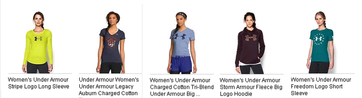 eBay Women's Under Armour Sports Tops Shopping